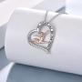 Gymnastics/Ballerina Gifts for Girls Sterling Silver Gymnastics/Ballerina Heart-Shaped Pendant Necklace for Women Gymnastics/Ballerina Gifts for Girls Sterling Silver Gymnastics/Ballerina Heart-Shaped Pendant Necklace for Women