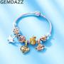 GEMDAZZ Ocean Series Charm Collection Fit European Women Bracelets - 925 Sterling Silver Starfish Shell Devil Fish Beads and Pendant, Birthday for Children/Friends/Marine Biologist