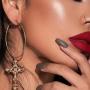 Hithop Cross Dangle Hoop Earrings - Cross with Hoop Charm Tassel Dangle Earrings (A Gold)