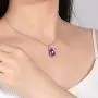 Step Forward Teardrop Pendant Necklace with Swarovski Crystals Dainty Jewelry Leaf Pendants Necklaces Gift for Women Mom Girlfriend Daughter Birthday Party Anniversary