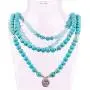 GVUSMIL 7 Chakra 108 Mala Beads Wrap Bracelets for Yoga Charm Natural Gemstone 8mm Turquoise