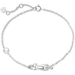 INFMETRY Cat Silver Bracelets Jewelry Birthday Gifts Ideas for Women Mom Her Girlfriend