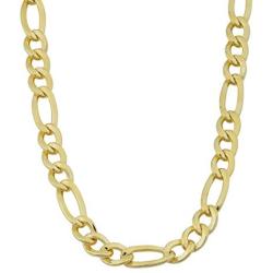 Kooljewelry Solid 14k Yellow Gold Filled 6 mm Figaro Chain Necklace (18, 20, 22, 24 or 30 inch)