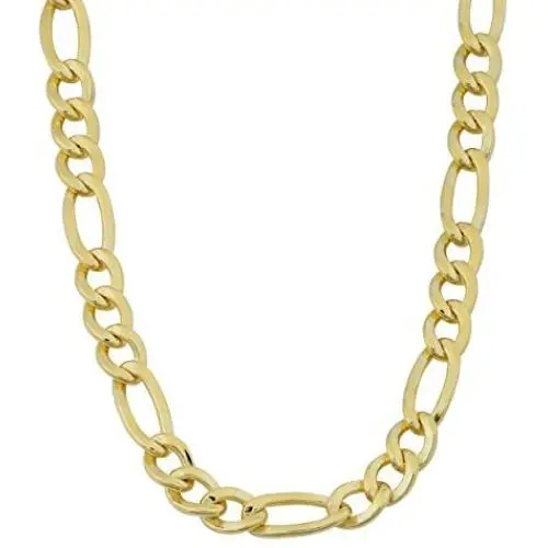 Kooljewelry Solid 14k Yellow Gold Filled 6 mm Figaro Chain Necklace (18, 20, 22, 24 or 30 inch) Kooljewelry Solid 14k Yellow Gold Filled 6 mm Figaro Chain Necklace (18, 20, 22, 24 or 30 inch)