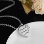 Cremation Urn Ashes Necklace, No longer by my side.but forever in my heart,Stainless steel memorial pendant Waterproof memorial pendant