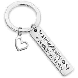 EIGSO Writer Keychain Im A Writer Anything You Say or Do Maybe Used in a Story Writing Jewelry for Author Writer Novelist (KR-Im A Writer)