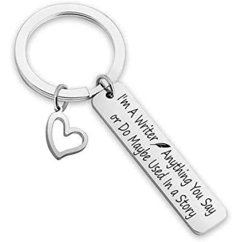 EIGSO Writer Keychain Im A Writer Anything You Say or Do Maybe Used in a Story Writing Jewelry for Author Writer Novelist (KR-Im A Writer)