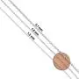 Sterling Silver or Yellow Gold Over Sterling Silver Round Cable Chain Pendant Necklace for Women (1.2 mm, 1.6 mm or 2.1 mm)