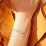 FANCIME Rose Gold Plated Tennis Bracelet Cubic Zirconia Teardrop/Infinity Flower Tennis Link Bracelet Hypoallergenic Simple Elegant Jewelry for Women Girls