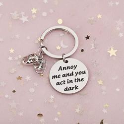 BAUNA Theatre Broadway Drama Actor Gifts Annoy Me and You Act in The Dark Key Ring Funny Theatre Gift Musicals Gifts for Stage Manager Thespians and Stage Geeks