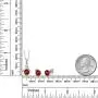 Gem Stone King Red Garnet and White Diamond 925 Sterling Silver Pendant Necklace Earrings Set 3.05 Ct Round Cut with 18 Inch Silver Chain Gem Stone King Red Garnet and White Diamond 925 Sterling Silver Pendant Necklace Earrings Set 3.05 Ct Round Cut with 18 Inch Silver Chain