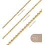 Jewelry Atelier Gold Chain Necklace Collection - 14K Solid Yellow Gold Filled Rope Chain Necklaces for Women and Men with Different Sizes (2.1mm, 2.7mm, or 3.8mm)