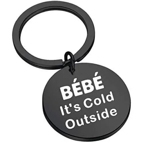 KEYCHIN TV Show Inspired Gift Bebe Its Cold Outside Keychain KEYCHIN TV Show Inspired Gift Bebe Its Cold Outside Keychain