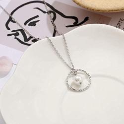 Dainty Necklaces for Women Girls, Infinity Circle Necklace Gifts for New Mom Granddaughter Best Friend Bridesmaid Cross Necklace for Religious Gifts Sister Cousin Aunt Gifts Happy Birthday Necklace