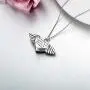 AOBOCO Angel Wing with Heart Urn Necklace for Ashes Sterling Silver Hold You in My Heart Cremation Memorial Keepsake Pendant with Heart Crystal AOBOCO Angel Wing with Heart Urn Necklace for Ashes Sterling Silver Hold You in My Heart Cremation Memorial Keepsake Pendant with Heart Crystal
