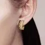 Santuzza Brown Spinel Dangle Earrings 925 Sterling Silver White Cubic Zirconia Drop Earring Fine Jewelry For Women