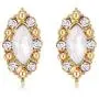 Qiji Womens Alloy Resin Flower Jewelry Set Elegant Rhinestone Gold Plated Chain Necklace Earrings Qiji Womens Alloy Resin Flower Jewelry Set Elegant Rhinestone Gold Plated Chain Necklace Earrings