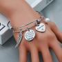 Memorial Bracelet Keychain Dad Mom in Heaven Loss Memorial Jewelry Sympathy Gift for Loss of Mom Dad Grandma Grandpa