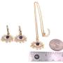 Jewelry Set for Women 18K Plated Evil Eye Earrings & Pendant Necklace ''18 Inches'' Length