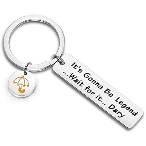 CENWA How I Met Your Mother Inspired Jewelry HIMYM Gift Yellow Umbrella Charm Its Gonna Be Legend Wait for It Dary Keychain