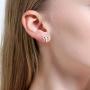 26/24 Paris Assorted Multiple Pack Initial Letter Stainless Steel Stud Earrings for Girls - Simple Chic Alphabet Letter Initial Earring Set for Teens Girls