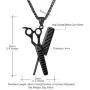 U7 Antique Style Scissors Necklace Hairdresser Gift Jewelry Stainless Steel Scissors Comb Charm Pendant, Chain 22'' U7 Antique Style Scissors Necklace Hairdresser Gift Jewelry Stainless Steel Scissors Comb Charm Pendant, Chain 22''