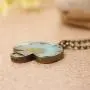 MIXIA Cute Natural Real Sunflower Long Chain Vintage Bead Chain Mushroom Shaped Dried Flower Pendant Necklace