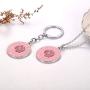 One Direction Gift Harry Style Merch Treat People with Kindness Enamel Necklace Keyring Jewelry Set 2 Pack