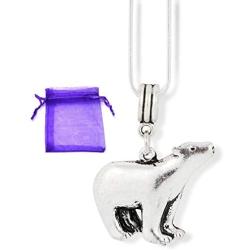 Polar Bear Jewelry for Women | Polar Bear Necklace for Women on a 22 inch Silver Plated Snake Chain a Great Polar Bear Chain Bear Pendants and Polar Bear Gifts for Women or Men with Great Silver Bear