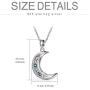 AOBOCO Sterling Silver Crescent Moon Necklace for Women, Gorgeous Multicolor Moon Pendant Embellished with Crystals from Austria, Anniversary Birthday Moon Jewelry Gifts for Lovely Ladies