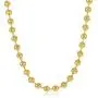 The Bling Factory 3.3mm 14k Yellow Gold Plated Ball Military Bead Chain Necklace The Bling Factory 3.3mm 14k Yellow Gold Plated Ball Military Bead Chain Necklace