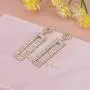 Sluxa Gold rectangle earrings ,Rectangle earrings for women girls ,Rectangle diamond earrings for wedding /party/Daily dress up. #8 Sluxa Gold rectangle earrings ,Rectangle earrings for women girls ,Rectangle diamond earrings for wedding /party/Daily dress up. #8