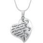 Lemegeton Footprints in the Sand Beautiful Poems Heart Shaped Necklace Gift Jewelry for Men Women