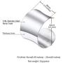 U7 Women Stainless Steel Wide Armband Bangle Statement Party Jewelry 30-60MM Wide Open Cuff Bracelet, Customize Engravable