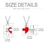 ROMANTIC WORK Lesbian Couples Gifts 2 Pcs Sterling Silver Jigsaw Puzzle Piece Necklace Matching Couple Pendant LGBT Jewelry Set for Women Couple Lover Girlfriend