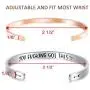 Melix Home You Fucking Got This Inspirational Bracelets for Women Stainless Steel Engraved Motivational Friend Encouragement Jewelry 