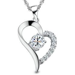 You Are the Only One in My Heart Sterling Silver Pendant Necklace