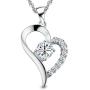 You Are the Only One in My Heart Sterling Silver Pendant Necklace