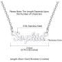 Custom4U Name Plated Necklace 18K Gold Plated Stainless Steel - Personalized Name Pendant - Name Gift Bridesmaid Birthday Jewelry Gift for Girls Women