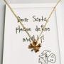 Unicorn Sun Elephant Pendant Necklace Minimalist Lucky 8 Clover Bowkont Chain Friendship Hexagram Fashion Jewelry for Women and Girls (Clover)