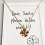 Unicorn Sun Elephant Pendant Necklace Minimalist Lucky 8 Clover Bowkont Chain Friendship Hexagram Fashion Jewelry for Women and Girls (Clover)