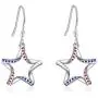 925 Sterling Silver Usa American Flag Earrings for Women Patriotic Red White And Blue Star Stud Earings America great again Independence Day Jewelry Gifts