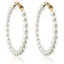 Pearl Hoop Earrings for Women Fashion Dangle Hypoallergenic Layer Earrings Drop Dangle Earrings Gifts for Women