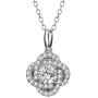 Lovans Jewelry Set 925 Silver Forever Love Crystal Cubic Zirconia Stud Earrings Ring Necklace Jewelry Set Bridal Gifts for Women Wedding