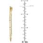 Kooljewelry 14k Yellow Gold Bar Front Back Earrings (2.5 inch long)