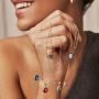 GELIN 14k Solid Gold Blue Evil Eye Protection Charm Pendant Necklace - Evil Eye Jewelry for Women