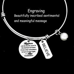 Kivosliviz Encouragement Bracelet Jewelry Happiness Can Be Found in The Darkest of Times Courage Bracelets