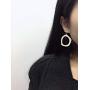 JustMoMoMin White Acrylic Bohemian Resin Geometric Dangle Earrings For Women Girls Jewelry