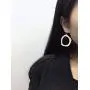 JustMoMoMin White Acrylic Bohemian Resin Geometric Dangle Earrings For Women Girls Jewelry