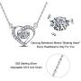 YINSHIFU Personalized Name Necklace 925 Sterling Silver Beating Heart Pendant with Simulated Birthstone Promise Necklace Forever Love Jewelry Gift for Women